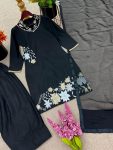 TRANDING CREEP SILK EMBROIDERY SEQUENCE WORK TOP PATIYALA WITH DUPATTA FESTIVE WEAR WHOLESALE PRICE ETHNIC GARMENT (5)