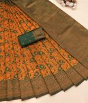 TRENDING BANARASI SILK WEAVING SAREE WITH UNSTITCHED BLOUSE WEDDING WEAR WHOLESALE PRICE ETHNIC GARMENT (4)
