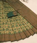TRENDING BANARASI SILK WEAVING SAREE WITH UNSTITCHED BLOUSE WEDDING WEAR WHOLESALE PRICE ETHNIC GARMENT (5)