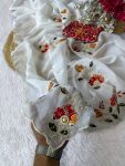 TRENDING CRUNCHY CHIFFON BUTTA MOTI WORK SAREE WITH UNSTITCHED BLOUSE WEDDING WEAR WHOLESALE PRICE ETHNIC GARMENT (9)