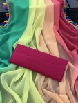 TRENDING GEORGETTE PADDING FANCY LACE BORDER SAREE WITH UNSTITCHED BLOUSE DAILY WEAR WHOLESALE PRICE ETHNIC GARMENT (3)