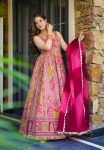 TRENDING HEAVY JAPAN SATIN SILK DIGITAL FOIL PRINT WORK GOWN BOTTOM WITH DUPATTA PARTY WEAR WHOLESALE PRICE ETHNIC GARMENT (14)