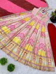 TRENDING HEAVY JAPAN SATIN SILK DIGITAL FOIL PRINT WORK GOWN BOTTOM WITH DUPATTA PARTY WEAR WHOLESALE PRICE ETHNIC GARMENT (14)