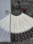 TRENDING JACQUARD CODING SEQUENCE WORK LEHNGA CHOLI WITH DUPATTA PARTY WEAR WHOLESALE PRICE ETHNIC GARMENT (17)