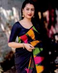 TRENDING LICHI SILK JACQUARD WORK SAREE WITH UNSTITCHED BLOUSE FESTIVE WEAR WHOLESALE PRICE ETHNIC GARMENT (1)