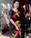 TRENDING LICHI SILK JACQUARD WORK SAREE WITH UNSTITCHED BLOUSE FESTIVE WEAR WHOLESALE PRICE ETHNIC GARMENT (1)