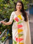 TRENDING LICHI SILK JACQUARD WORK SAREE WITH UNSTITCHED BLOUSE FESTIVE WEAR WHOLESALE PRICE ETHNIC GARMENT (9)