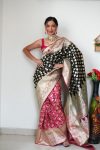 TRENDING LINEN SLUB WEAVING SAREE SAREE WITH UNSTITCHED BLOUSE FESTIVE WEAR WHOLWSALE ETHINC GARMENT (11)