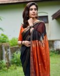 TRENDING LINEN SLUB WEAVING WORK SAREE WITH UNSTITCHED BLOUSE WHOLWSALE PRICE EHTNIC GARMENT (7)