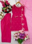 TRENDING NATURAL CREPE EMBROIDERY SEQUENCE WORK TOP PATIYALA WITH DUPATTA FESTIVE WEAR WHOLESALE PRICE ETHNIC GARMENT (3)