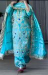 TRENDING NATURAL CREPE EMBROIDERY SEQUENCE WORK TOP PATIYALA WITH DUPATTA PARTY WEAR WHOLESALE PRICE ETHNIC GARMENT (5)