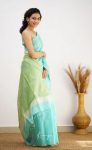 TRENDING SOFT COTTON WEAVING JAQUARD BORDER WORK SAREE WITH UNSTITCHED BLOUSE PARTY WEAR WHOLESALE PRICE ETHNICGARMENT (9)