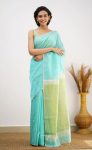 TRENDING SOFT COTTON WEAVING JAQUARD BORDER WORK SAREE WITH UNSTITCHED BLOUSE PARTY WEAR WHOLESALE PRICE ETHNICGARMENT (9)