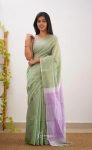 TRENDING SOFT COTTON WEAVING  JACQUARD BORDER WORK SAREE WITH UNSTITCHED BLOUSE PARTY WEAR WHOLESALE PRICE ETHNIC GARMENT PISTA