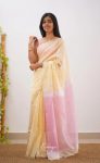 TRENDING SOFT COTTON WEAVING JAQUARD BORDER WORK SAREE WITH UNSTITCHED BLOUSE PARTY WEAR WHOLESALE PRICE ETHNICGARMENT (21)