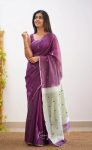 TRENDING SOFT COTTON WEAVING JAQUARD BORDER WORK SAREE WITH UNSTITCHED BLOUSE PARTY WEAR WHOLESALE PRICE ETHNICGARMENT (30)