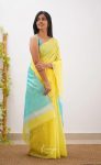 TRENDING SOFT COTTON WEAVING JAQUARD BORDER WORK SAREE WITH UNSTITCHED BLOUSE PARTY WEAR WHOLESALE PRICE ETHNICGARMENT (1)