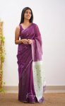 TRENDING SOFT COTTON WEAVING  JACQUARD BORDER WORK SAREE WITH UNSTITCHED BLOUSE PARTY WEAR WHOLESALE PRICE ETHNIC GARMENT WINE