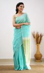 TRENDING SOFT COTTON WEAVING JAQUARD BORDER WORK SAREE WITH UNSTITCHED BLOUSE PARTY WEAR WHOLESALE PRICE ETHNICGARMENT (9)