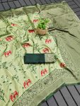 TRENDING SOFT LICHI SILK JACQUARD SAREE WITH UNSTITCHED BLOUSE DAILY WEAR WHOLESALE PRICE ETHNIC GARMENT (6)