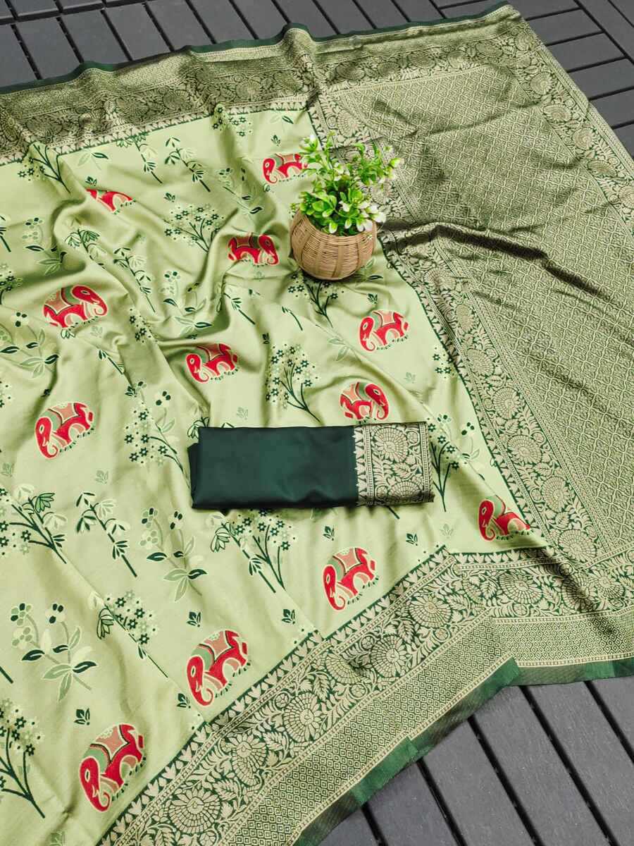 TRENDING SOFT LICHI SILK JACQUARD SAREE WITH UNSTITCHED BLOUSE DAILY WEAR WHOLESALE PRICE ETHNIC GARMENT (22)