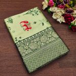 TRENDING SOFT LICHI SILK JACQUARD SAREE WITH UNSTITCHED BLOUSE PISTA