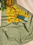 TRENDING SOFT LICHI SILK JACQUARD SAREE WITH UNSTITCHED BLOUSE DAILY WEAR WHOLESALE PRICE ETHNIC GARMENT (2)