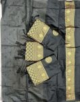 TRENDING SOFT LICHI SILK JACQUARD WORK SAREE WITH UNSTITCHED BLOUSE BRIDAL WEAR WHOLESALE PEICE ETHNIC GARMENT (3)