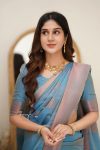 TRENDING SOFT LICHI SILK JACQUARD WORK SAREE WITH UNSTITCHED BLOUSE CASUAL WEAR WHOLESALE PRICE ETHNIC GARMENT (5)