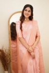 TRENDING SOFT LICHI SILK JACQUARD WORK SAREE WITH UNSTITCHED BLOUSE CASUAL WEAR WHOLESALE PRICE ETHNIC GARMENT (6)