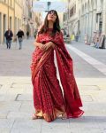 TRENDING SOFT LICHI SILK JACQUARD WORK SAREE WITH UNSTITCHED BLOUSE FESTIVE WEAR WHOLESALE PRICE ETHNIC GARMENT (4)