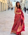 TRENDING SOFT LICHI SILK JACQUARD WORK SAREE WITH UNSTITCHED BLOUSE FESTIVE WEAR WHOLESALE PRICE ETHNIC GARMENT (4)