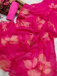 TRENDING TABBY ORGANZA FLORAL PRINT WITH CUTDANA HANDWORK SAREE WITH UNSTITCHED BLOUSE DAILY WEAR WHOLESALE PRICE ETHNIC GARMENT (30)