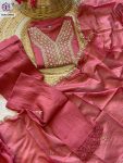 VISCOSE CHANDERI EMBROIDERY WORK TOP BOTTOM WITH DUPATTA FESTIVE WEAR WHOLESALE PRICE ETHNIC GARMENT (4)