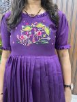 1ATTRACTIVE COTTON SILK HANDWORK ONE PEICE DRESS FORMAL WEAR WHOLESALE PRICE ETHNIC GARMENT (11)