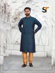1ATTRACTIVE JACQUARD MEN’S KURTA PAYJAMA WEDDING WEAR WHOLESALE PRICE ETHNIC GARMENT (9)