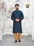 1ATTRACTIVE JACQUARD MEN’S KURTA PAYJAMA WEDDING WEAR WHOLESALE PRICE ETHNIC GARMENT (9)