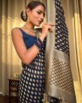 1ATTRACTIVE LICHI SILK JACQUARD WORK SAREE WITH UNSTITCHED BLOUSE FESTIVAL WEAR WHOLE SALE PRICE ETHNIC GARMENT (86)