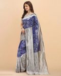 1ATTRACTIVE LICHI SILK JACQUARD WORK SAREE WITH UNSTITCHED BLOUSE PARTY WEAR WHOLESALE PRICE ETHNIC GARMENT (24)