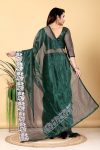 1ATTRACTIVE TWILL NET MULTI WORK SAREE WITH UNSTITCHED BLOUSE PARTY WEAR WHOLESALE PRICE ETHNIC GARMENT (13)