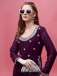 1DESIGNER GEORGETTE EMBROIDERY WORK KURTI CASUAL WEAR WHOLESALE PRICE ETHNIC GARMENT (28)