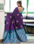 1DESIGNER LICHI SILK ORGANIC BANARASI SAREE WITH UNSTITCHED BLOUSE FESTIVAL WEAR WHOLESALE PRICE ETHNIC GARMENT (43)