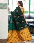 1DESIGNER LICHI SILK ORGANIC BANARASI SAREE WITH UNSTITCHED BLOUSE FESTIVAL WEAR WHOLESALE PRICE ETHNIC GARMENT (50)