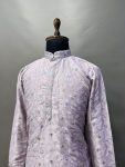 1ATTRACTIVE MATKA SILK SILVER JARI WITH EMBROIDERY BUTI KURTA PAYJAMA PARTY WEAR WHOLESALE PRICE ETHNIC GARMENT (44)