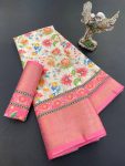 1DESIGNER SOFT DOLA COTTON JACQUARD KANJIVARAM SAREE WITH UNSTITCHED BLOUSE FESTIVE WEAR WHOLESALE PRICE ETHNIC GARMENT (37)