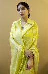 1DESIGNER SOFT LICHI SILK JACQUARD WORK SAREE WITH UNSTITCHED BLOUSE PARTY WEAR WHOLESALE PRICE ETHNIC GARMENT (11)