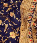 1DESIGNER SOFT LICHI SILK JACQUARD WORK WITH ORIGINAL GOLD ZARI SAREE WITH UNSTITCHED BLOUSE FESTIVAL WEAR WHOLESALE PRICE ETHNIC GARMENT (27)