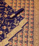 1DESIGNER SOFT LICHI SILK JACQUARD WORK WITH ORIGINAL GOLD ZARI SAREE WITH UNSTITCHED BLOUSE FESTIVAL WEAR WHOLESALE PRICE ETHNIC GARMENT (27)