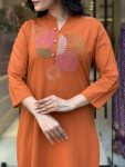 1FANCY CHANDERI MIRROR AND EMBROIDERY WORK TOP BOTTOM WITH DUPATTA FESTIVE WEAR WHOLESALE PRICE ETHNIC GARMENT (11)