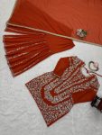 1FANCY GEORGETTE THREAD WITH SEQUENCE WORK TOP SHARARA WITH DUPATTA WEDDING WEAR WHOLESALE PRICE ETHNIC GARMENT (3)